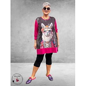 Frenzi 4U Long Shirt Lama Print